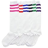 Angelina COTTON Solid Referee Knee High Socks 6-Pair-Pack #2539WS_9-11_PLAIN