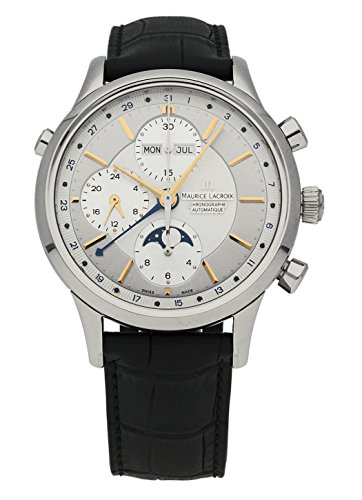 Maurice-Lacroix-Herren-Armbanduhr-Les-Classiques-Chronograph-Phases-de-Lune-Datum-Wochentag-Monat-Mondphase-Analog-Automatik-LC6078-SS001-131-1