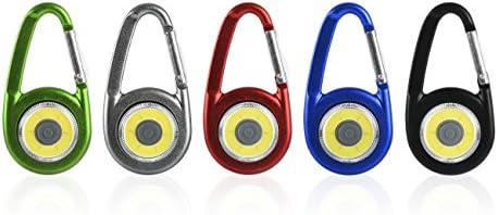 WORTHLITE LED Key Chain Flashlight 3 Modes COB Super Brightness 5 Colors,Batteries Included