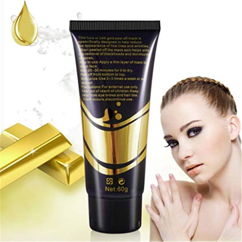 Elaco 24k Gold Collagen Peel-off Facial Mask with 5PC Face Mask Sheet Whitening Anti-Wrinkle Skin Care Face Lifting Firming Moisturize Anti-Aging Repair Skin Reduces Wrinkles Fine Lines & Acne Scar