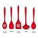 Sorbus Silicone Kitchen Utensil Set in Solid Coating-Dishwasher Safe (5-Piece)