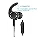 [Upgraded]SYL Bluetooth Headphones With TF SD Card Slot and Clip, Sweatproof MP3 Wireless in Ear Headsets, Bluetooth 4.2 Noise Cancelling Sports Magnetic Earphones with Mic for Gym Running (Black)