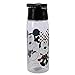 Jerry Leigh Disney Mickey and Minnie Mouse Acrylic Flip Top Water Bottle, Clear