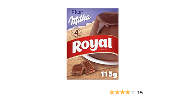 Royal Flan de Chocolate Milka, Preparado en Polvo 4 Raciones ...