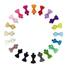 Ruyaa Tiny 2" Hair Bows Fully Lined Hair Clips for Baby Fine Hair Infants Toddlers