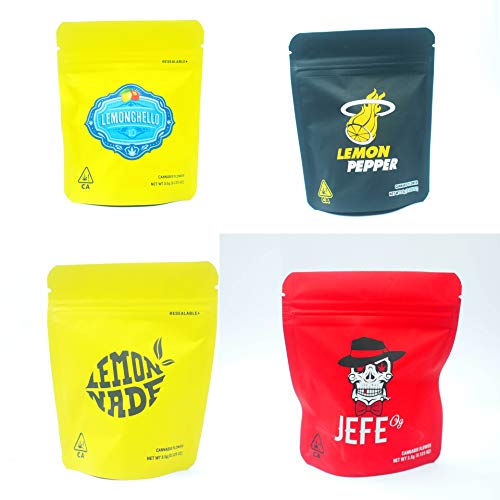 30 pcs Mixed Package Smell Proof Mylar ziplock weed Bags 3.5 gram