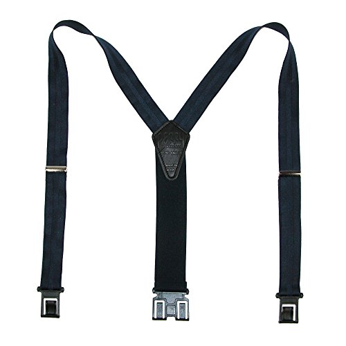 Perry Suspenders Men's Elastic Hook End Striped Dress Suspenders