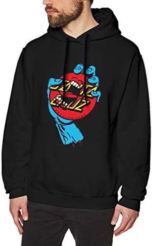 Scottdstalter Casual Pullovers Sweatshirts Santa Cruz Pattern Black Mens Hoodies Long Sleeve