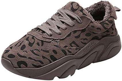 GIFC ❤️ Women Fashion Winter Warm Leopard Print Sneakers Sport Running Round Toe Ladies Shoes