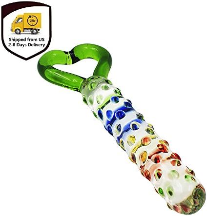 Crystal Glass Toys for Female Male Massage Stick Personal Magic Wand Massager for Women Men with Plump Beads and Ultra Acuminous and Smooth Surface, Perfect Gift for Valentines Day (Shipped From US)