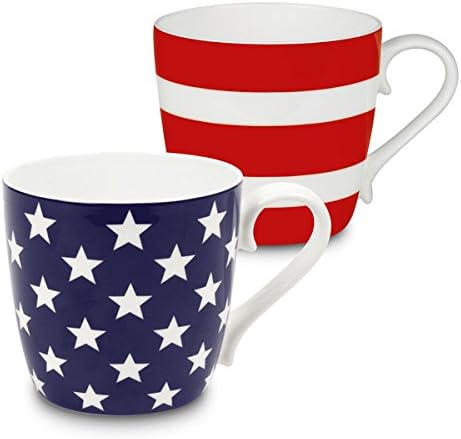 Konitz Waechtersbach Bone China Stars and Stripes Mugs (Set of 2)