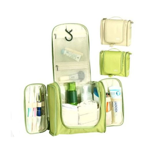 HQdeal Deluxe Large Hanging Travel Cosmetic Makeup Toiletry Orgarnizer Wash Bag Green