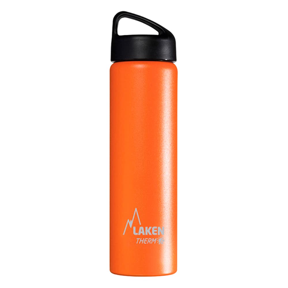 Laken Thermo Classic Vacuum Insulated Stainless Steel Water Bottle Wide Mouth - 750ml, Orange