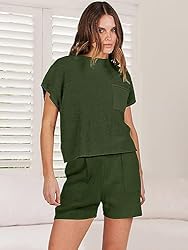 ANRABESS Two 2 Piece Outfits Womens 2024 Spring