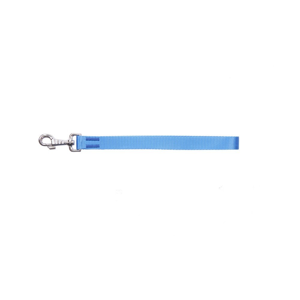 Dingo Blue Short Leash for Dog, Fabric Handle 40 cm Long Handmade 10611