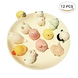 12PCS GUMES Great Fidget Toy, Kawaii Cute Slow Rising Animal Squishies Kid Toy Gift Hand Toy, Colorful Seals Stress Pressure Vent Decompression Educational Toy. (12 Styles)