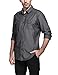Mens Long Sleeve Button Casual Dress Shirt Twill Chambray Classic Fit