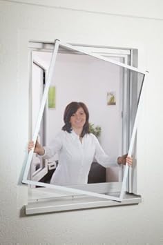 Insektenschutz Fliegengitter Fenster 1A MEISTERQUALITÄT weiß bis 130 x 150 cm 4er Set Montagevideo PORTOFREI!!!