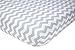 Little Love by NoJo Separates Collection Printed Chevron Crib Sheet, Grey/White, 52
