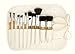 Eco Bamboo No Animal Hair Kabuki Makeup Brush Tool Set - 10 Piece Cosmetic Brush Kit For A Flawless Air-Brush-Effect Finish, Canvas Travel Organizer Bag - New Leaf Products, The Eco-Friendly Company