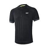 ARSUXEO Men's Cycling Jerseys Short Sleeves MTB Bike Shirt 635 Black Size Large