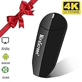Wireless Display Dongle, WiFi Portable Display Adapter TV Projector, HDMI 4K Digital TV Receiver, Support Airplay DLNA Miracast, Compatible with iOS/Android Smartphones/Windows/Mac/Laptop