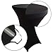 JISEN Cocktail Spandex Fitted Stretchable Elastic Square Corners Tablecloth 32x43 Inch A-Black