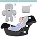 JYOKO Kids Reducer Cushion Infant Head & Baby Body Support Antiallergic 100% Cotton (Head, Body and Back Support, Pink Sparkles) 3 Parts