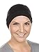 Soft Comfy Chemo Cap and Sleep Turban, Hat Liner for Cancer in Black