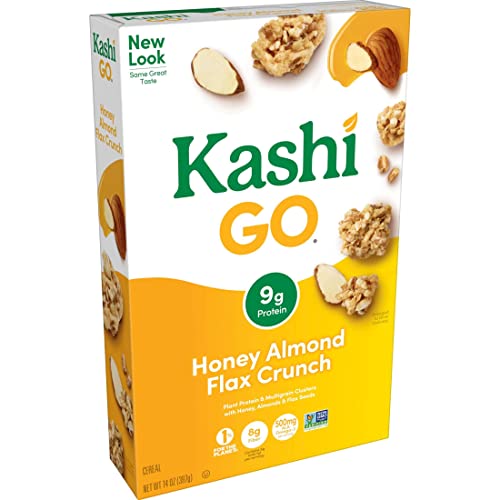 Kashi GO Cold Breakfast Cereal, Fiber Cereal, Vegetarian Protein, Honey