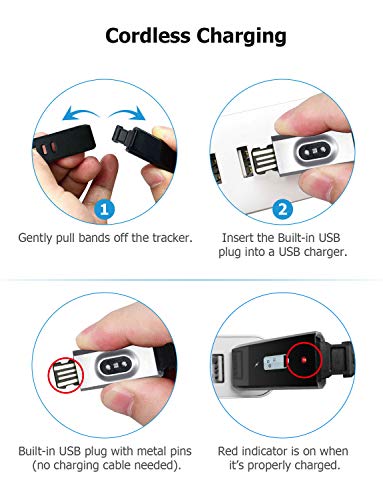 LETSCOM Fitness Tracker, Heart Rate Monitor, Pedometer Workout Tracker Smart Watch, Sleep Monitor, Step Counter, Calorie Counter, Distance Counter, IP67 Waterproof, Fitness Tracker for Kids Women Men