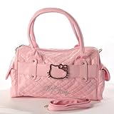 Hello Kitty Quilted Faux Leather Shopping Bag Handbag Tote Purse Baby Pink