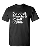 GOLDEN GIRLS NAMES - funny retro 80's tv - Mens Cotton T-Shirt, L, Black