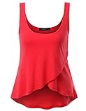Doublju Women Casual Rap Designed Sleeveless Crop Tank Top