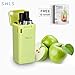 SHLs Collapsible, Reusable Stainless Steel Drinking Straw | Retractable, Eco-friendly, Metal Silicone Straw with Portable Case & Cleaning Brush (Green)