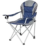 Best Choice Products Deluxe Padded Reclining Camping Fishing Beach Chair w/Portable Carrying Case