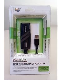Plugable USB 2.0 a adaptador de red 10 100 1000 Gigabit Ethernet Lan alámbrico para Windows, Mac, Chromebook, Linux Unix (ASIX AX88178 Chipset)