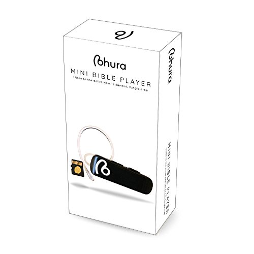 OHURA – Mini Audio Bible Player - In-Ear Electronic Bible Traveler - Narrated NRSV New Testament - Hands-Free MP3 Sports Bible Audio Player (English)