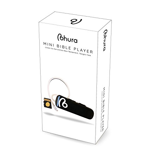 OHURA  Mini Audio Bible Player - In-Ear Electronic Bible Traveler - Narrated NRSV New Testament - Hands-Free MP3 Sports Bible Audio Player (English)