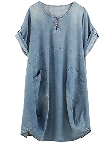 minibee women's ruffle oversize casual midi dresses with pockets Minibee Women's Ruffle Oversize Casual Midi Dresses with Pockets, Brown, Small : Amazon.ca: Clothing, Shoes & Accessories