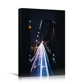 signwin Canvas Wall Art Road Lights Cityscape Colorful...