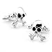 Sirius Jewelry Men's Skull Black Skeleton Cufflinks