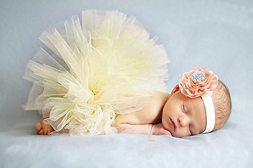 2pcs Newbaby Girl Newborn Princess 3-6 Months and Head Band Skirt Photo Prop Outfits