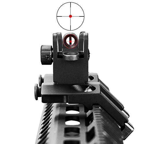 KINBON Tactial AR15 Front and Real 45 Degree Offset Sights Set, Offset 45 Degree Flip Up Rapid
