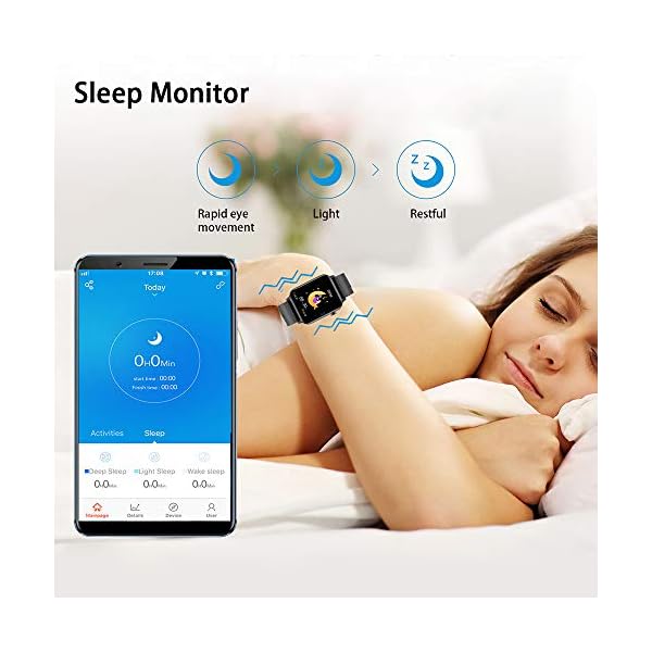 andfive Smart Watch, Fitness Tracker with 1.69" Touch Screen, Heart Rate Monitor, IP68 Waterproof Pedometer Step Counter Watch,with Sleep Monitor,Sports Smartwatch for Men Women for Android iOS