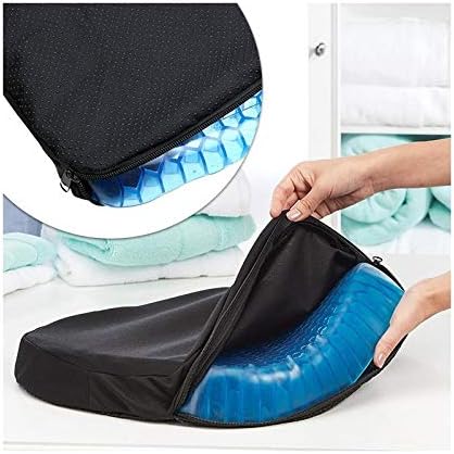 Cojín de gel transparente antiescaras ergonómico 37x30x4cm asientos prolongados