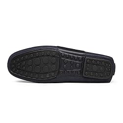Bruno Marc Men's Santoni-05 Navy Penny Loafers