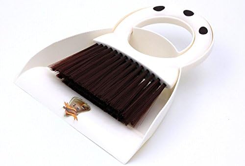 Lelance Auto Brush and Dustpan Set Mini Cleaning Detailing Snap-on Whisk Broom Dust Pan for Car Office or Home White