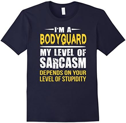 Mens Bodyguard T-shirt - Coworker Gift - Sarcastic Bodyguard Small Navy