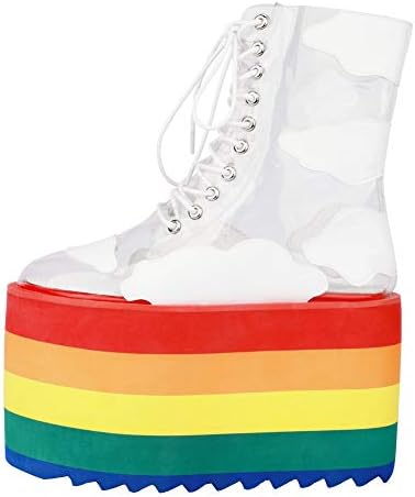 clear rainbow boots
